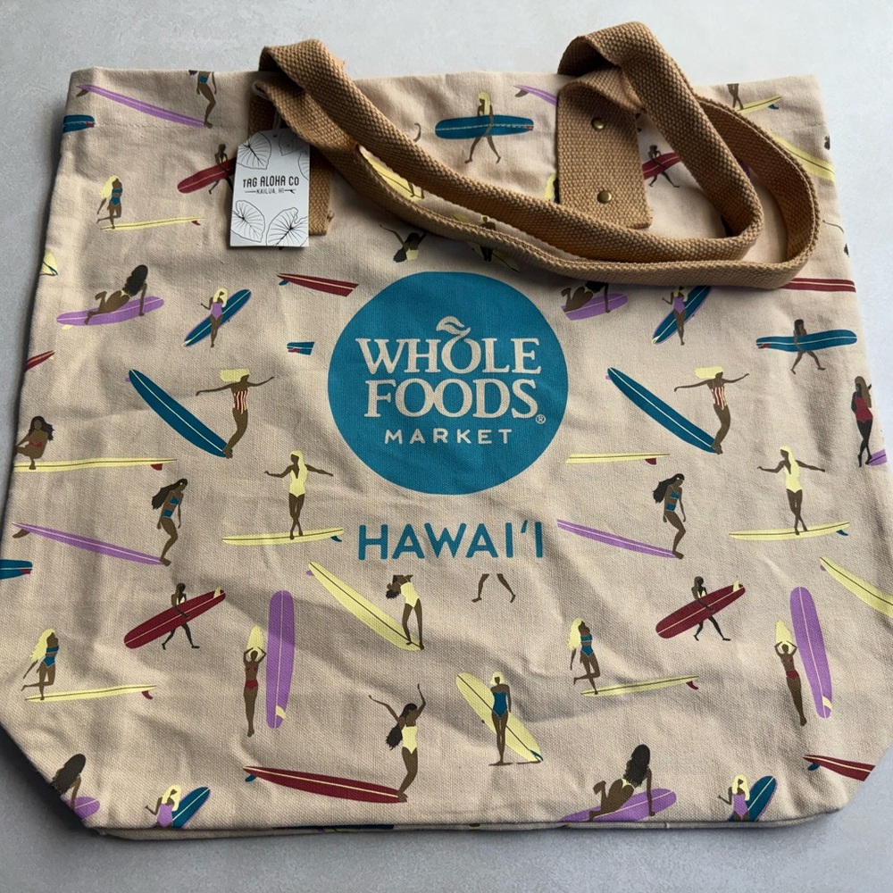 Lg. Deluxe Surf Girls Tag Aloha Co/Collaboration Whole Foods [Hawaii Exclusive]